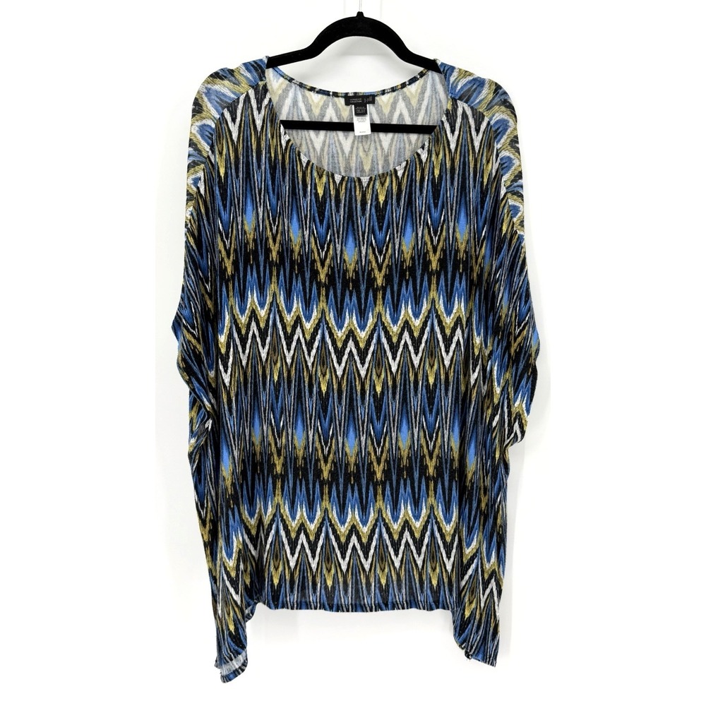 J. Jill Wearever One Size Poncho Tunic Blouse Artsy Boho Gypsy Art Teacher